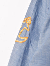 70's King Kole 刺繍 長袖 デニムシャツ