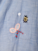 70's King Kole 刺繍 長袖 デニムシャツ