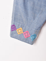 70's King Kole 刺繍 長袖 デニムシャツ