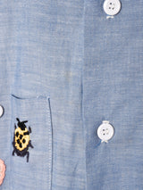 70's King Kole 刺繍 長袖 デニムシャツ
