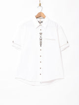 アニマル刺繍 ショートスリーブチロルシャツ