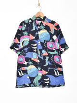 サイケデリックデザイン ショートスリーブシャツ