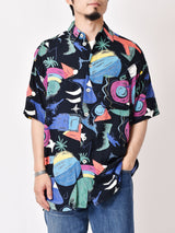 サイケデリックデザイン ショートスリーブシャツ