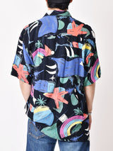 サイケデリックデザイン ショートスリーブシャツ