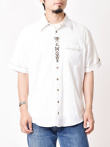 アニマル刺繍 ショートスリーブチロルシャツ