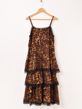 【2色展開】Meridian 総柄 アソート ラッフル キャミソールワンピース