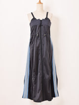 【2色展開】Elcamino ライン入り トラックタイプ キャミソールワンピース