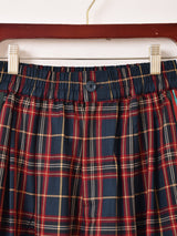 【2色展開】Meridian チェック柄 ライン入り コクーンパンツ