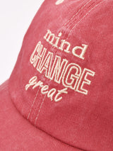 【2色展開】刺繍 キャップ「CHANGE」