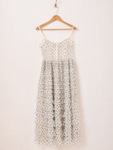 【2色展開】Meridian ドット柄 チュール コルセット キャミソールワンピース