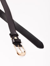 【2色展開】ゴールドバックル レザーベルト