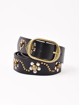 【2色展開】フラワースタッズ ベルト