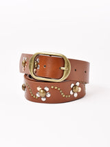 【2色展開】フラワースタッズ ベルト
