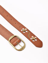 【2色展開】フラワースタッズ ベルト