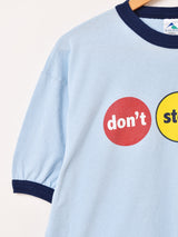 カラー プリント リンガーTシャツ