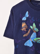 バタフライ ラメ プリントTシャツ