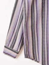 【2色展開】Backers マルチストライプ 長袖シャツ