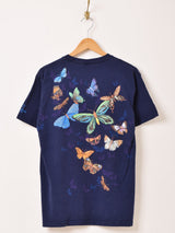 バタフライ ラメ プリントTシャツ