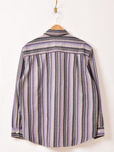 【2色展開】Backers マルチストライプ 長袖シャツ