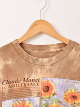 Claude Monet ヒマワリ アート タイダイTシャツ