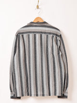 【2色展開】Backers メッシュ 長袖 オープンカラーシャツ