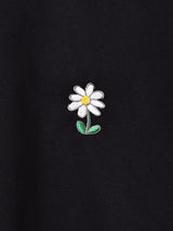 【5色展開】 ワンポイント 刺繍 Tシャツ 「Flower」