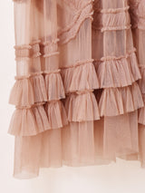 【3色展開】Emerald Motel チュール ギャザーフリル 半袖ワンピース