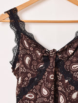 Meridian 総柄 レース キャミソールワンピース