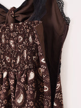 Meridian 総柄 レース キャミソールワンピース