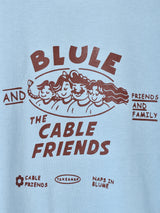 【2色展開】 プリント リンガーTシャツ 「CABLE FRIENDS」