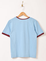 【2色展開】 プリント リンガーTシャツ 「CABLE FRIENDS」