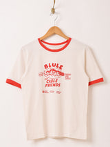 【2色展開】 プリント リンガーTシャツ 「CABLE FRIENDS」