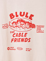 【2色展開】 プリント リンガーTシャツ 「CABLE FRIENDS」