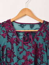 【3色展開】Meridian ベロア長袖 シアーカットソー