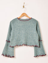 【2色展開】Meridian フレアスリーブ メロウ セーター