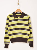 【2色展開】Elcamino マルチボーダー ポロセーター