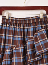 Meridian チェック柄 フリル アシンメトリー スカート