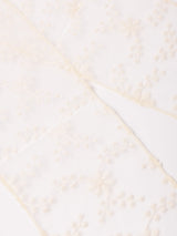 フラワー刺繍 チュール スカーフ