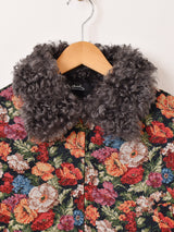 【2色展開】Meridian 花柄 ゴブラン織り ファー ブルゾン