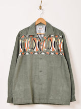 【2色展開】Backers インディアンモチーフ コーデュロイ 長袖シャツ