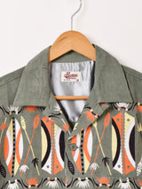 【2色展開】Backers インディアンモチーフ コーデュロイ 長袖シャツ