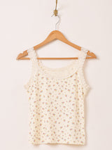 Elcamino 花柄 レース キャミソール