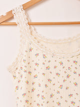 Elcamino 花柄 レース キャミソール