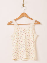 Elcamino 花柄 レース キャミソール