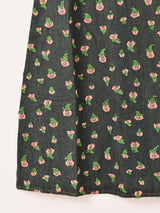 Elcamino 花柄 デニム キャミソールワンピース