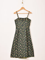 Elcamino 花柄 デニム キャミソールワンピース