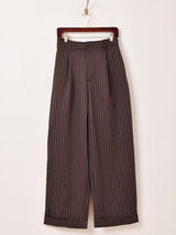 【3色展開】Backers ピンストライプ柄 ワイドパンツ