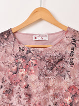 花柄 メッシュ 長袖トップス