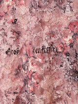 花柄 メッシュ 長袖トップス