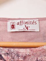 花柄 メッシュ 長袖トップス